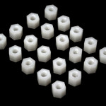 Rustless Nylon Threaded PCB Spacer M4 x 6mm - 20 Pack