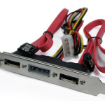 2-SATA to eSATA with External Power PCI Bracket