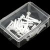 Rustless White Nylon Screw M2 x 12mm - 20 Pack