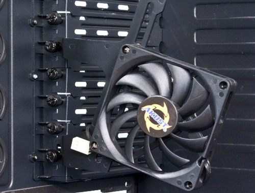 ZIJIA Black Dual Fan Rack Mount PCI Slot Cover Bracket 80mm 90mm PC Video Card Cooling Fan